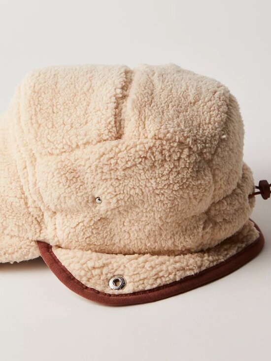 NEW FP Movement Windchill Cap Trapper Hat Free People Bamboo Tan Cream Faux Fur main image 10